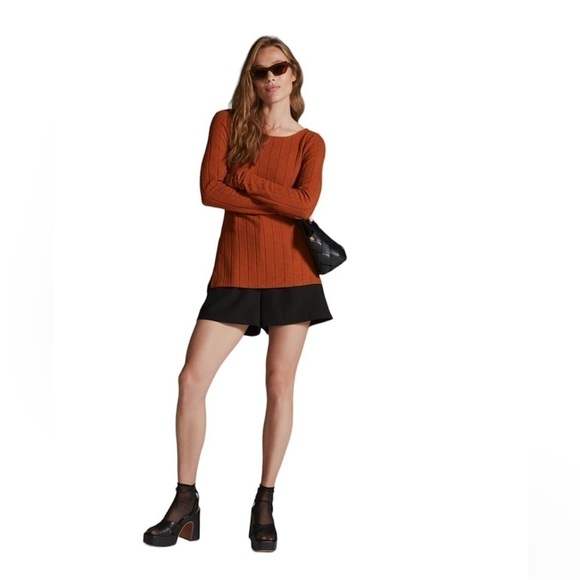 By Anthropologie Ribbed Side-Slit Tunic XS - Picture 1 of 4